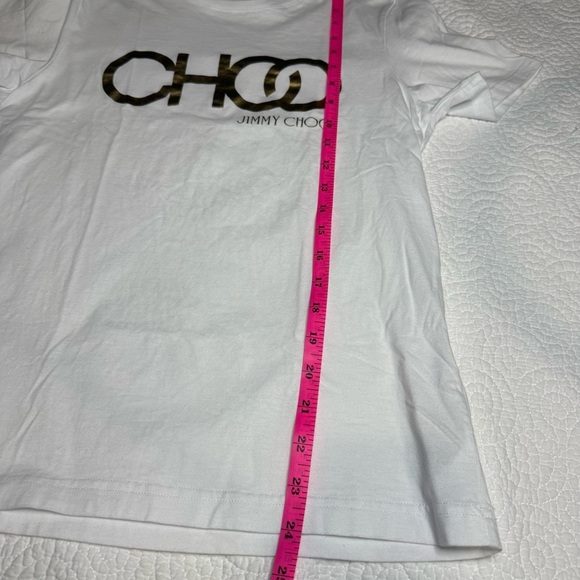Jimmy Choo White Tee with Subtle Logo - Picture 11 of 11